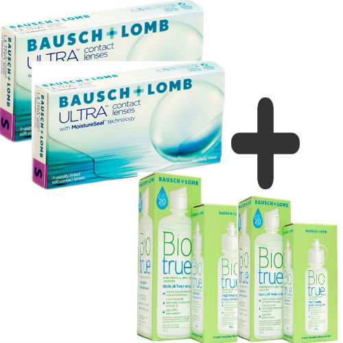 Bausch Lomb Ultra 3pack Μυωπίας Υπερμετρωπίας2 κουτιά 2 Biotrue 300ml60ml ΔΩΡΟ